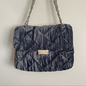 ZARA QUILTED VELVET PURSE
